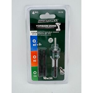 Masterforce‎ Torsion Zone Impact Rugged 2-3/8 Inch Double Ended Power Bit Set